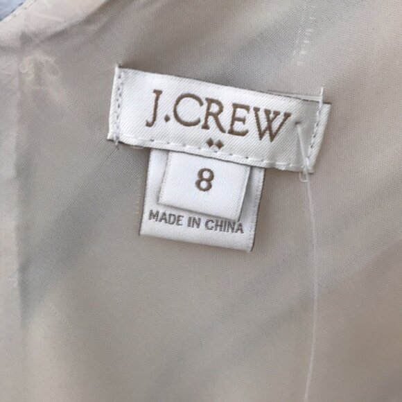 NWT J Crew Gold Striped Mini Cocktail Dress Size 8 - Picture 7 of 9